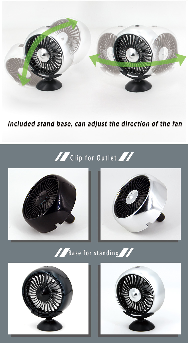 F102 Mini USB Fan for Car Air Vent with LED detail (2)ewa
