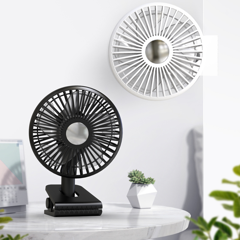 F513 Mini Desktop Clip on Fan With LED Lights
