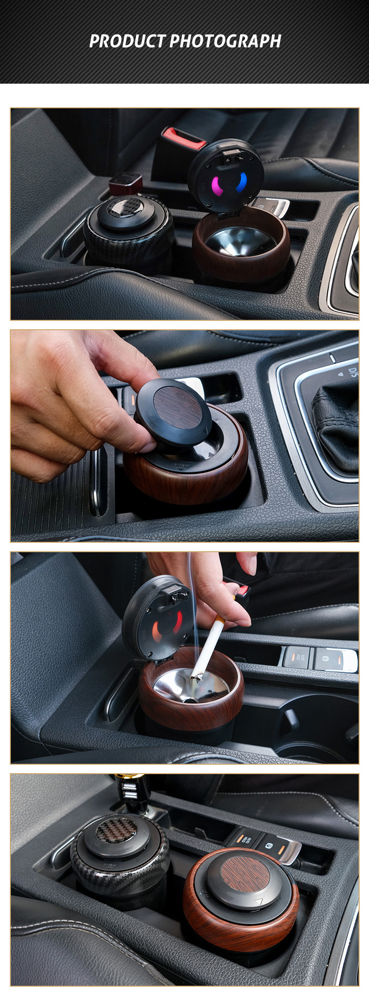 N17D Car Cigarette Ashtray with Lighter and LED detail (7)ikr