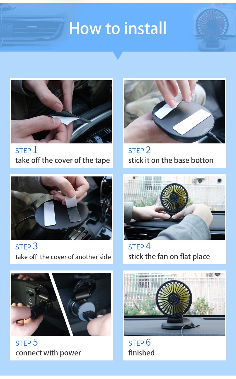 F409 4 Inches Powerful Mini Fan for Car detail (6)ukw