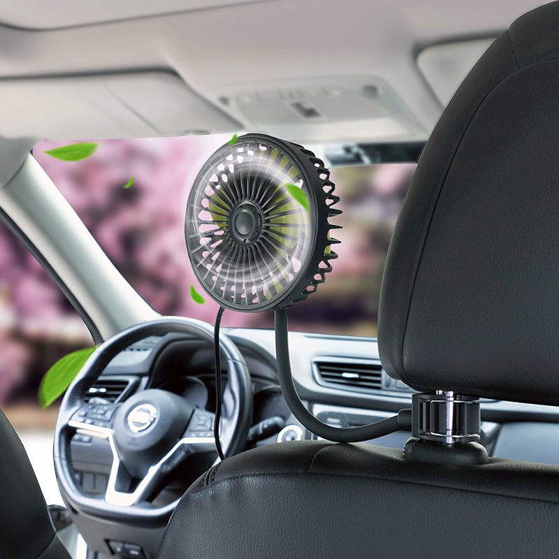 F408 Car Hose Fan for Car Seat Headrest Dashboard