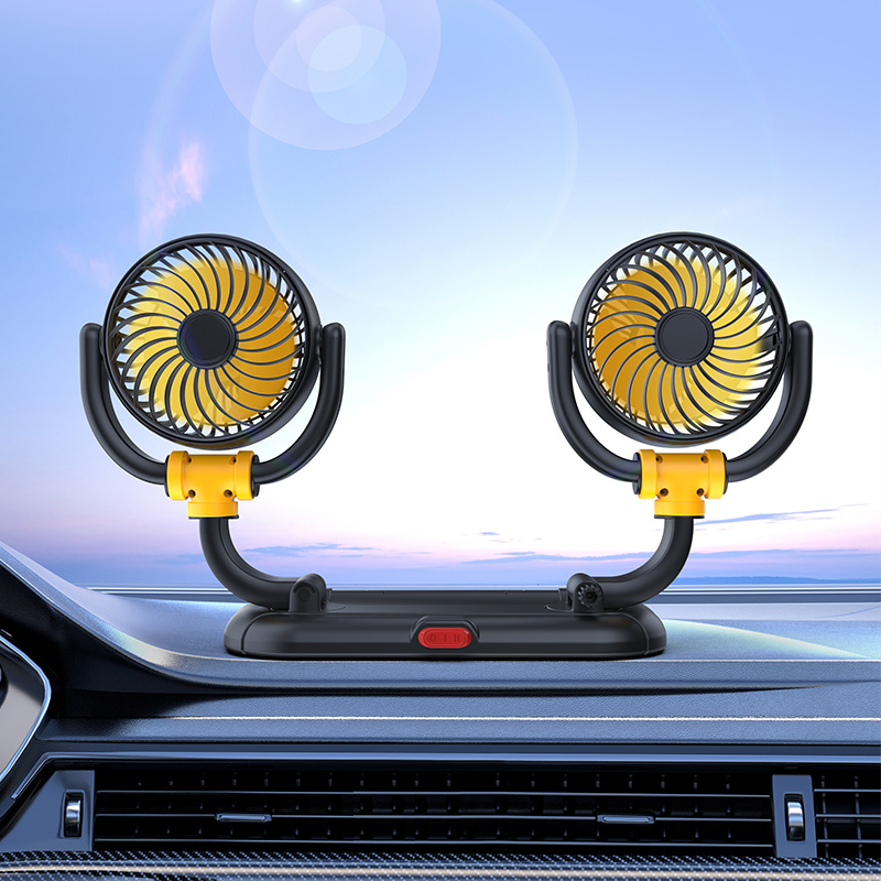 F5502 Two Heads Car Fan for Truck SUV 4.5 Inches