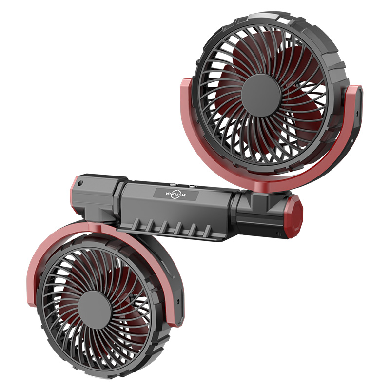 6 Inches Foldable Dual-heads Car Fan F7201