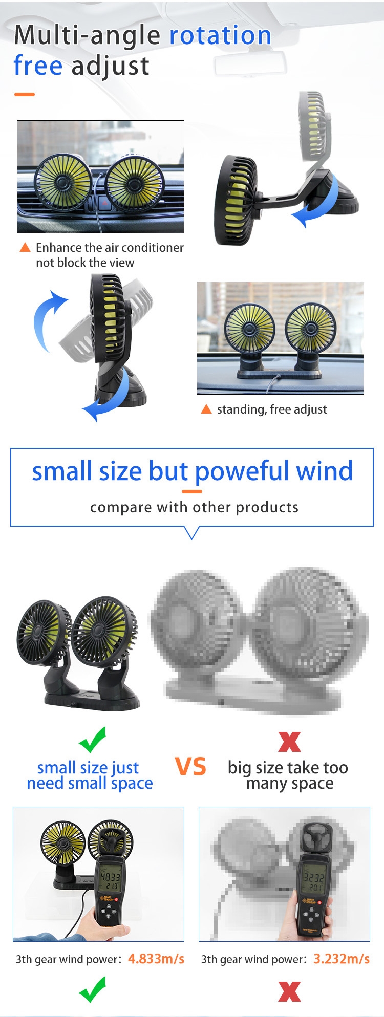 F404 Double Heads Car Fan Universal USB Powered detail (4)3ly