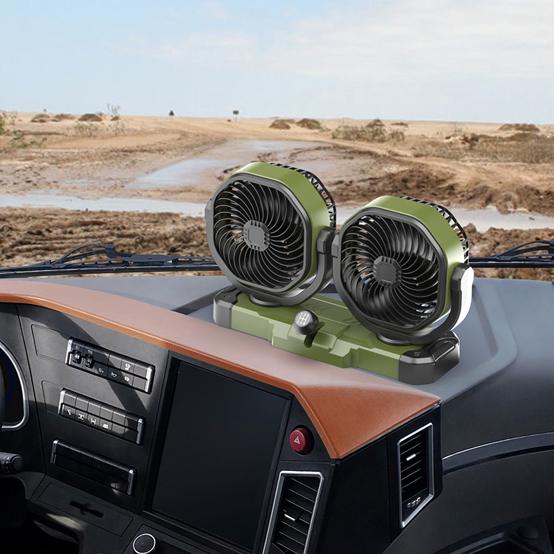 F6603 Upgraded Dashboard Dual Heads Car Fan for Truck OEM ODM