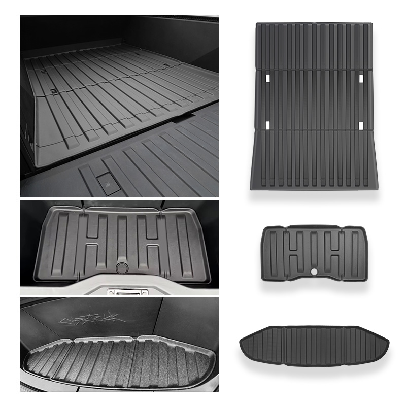 TSL80465 TPE Frunk & Trunk Mats 3 PCS for Tesla Cybertruck
