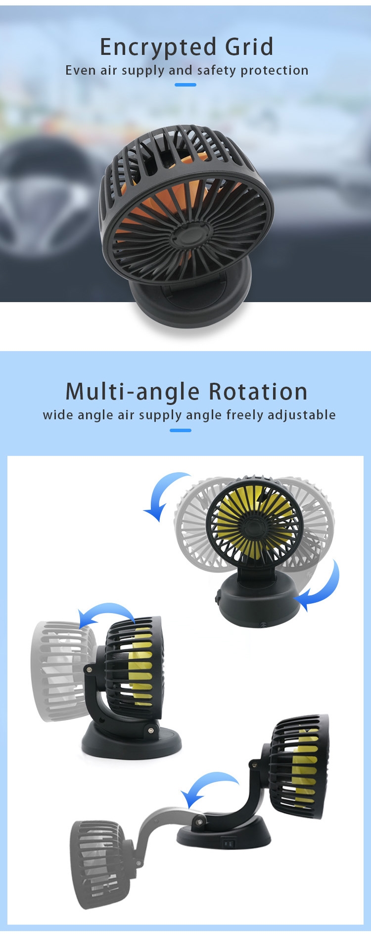 F409 4 Inches Powerful Mini Fan for Car detail (4)qdm