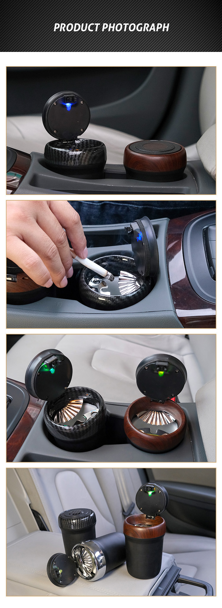 N17A Car Ashtray with LED detail (6)z55