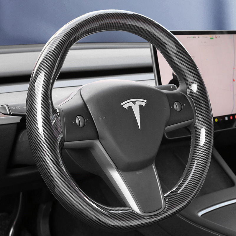 Full Wrapped Steering Wheel Cover for Tesla Model Y/3 TSL80355