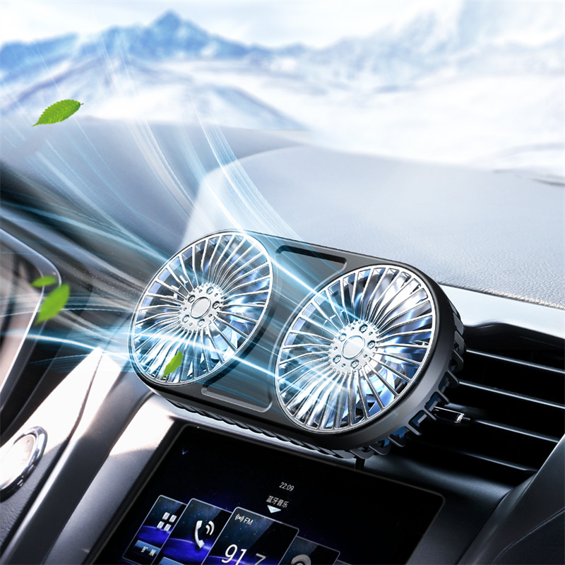 F211 2-in-1 Dual Heads Car Fan