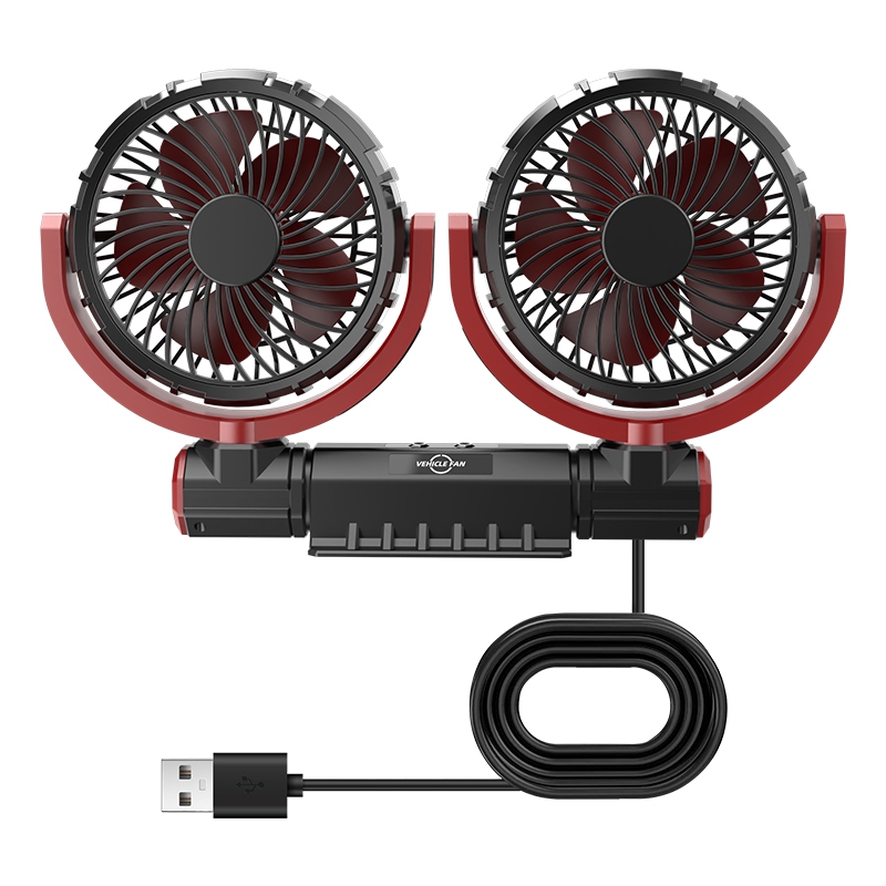 6 Inches Foldable Dual-heads Car Fan F7201