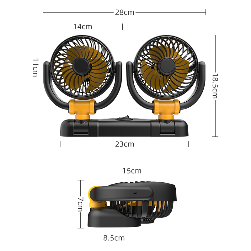 F4502 Double Heads Car Fan 5V 12V 24V 4.5 Inches (4).jpg