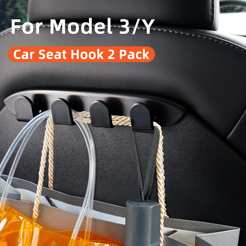 G111 2-Pack Car Seat Hooks for Tesla Model Y/3 Accessories