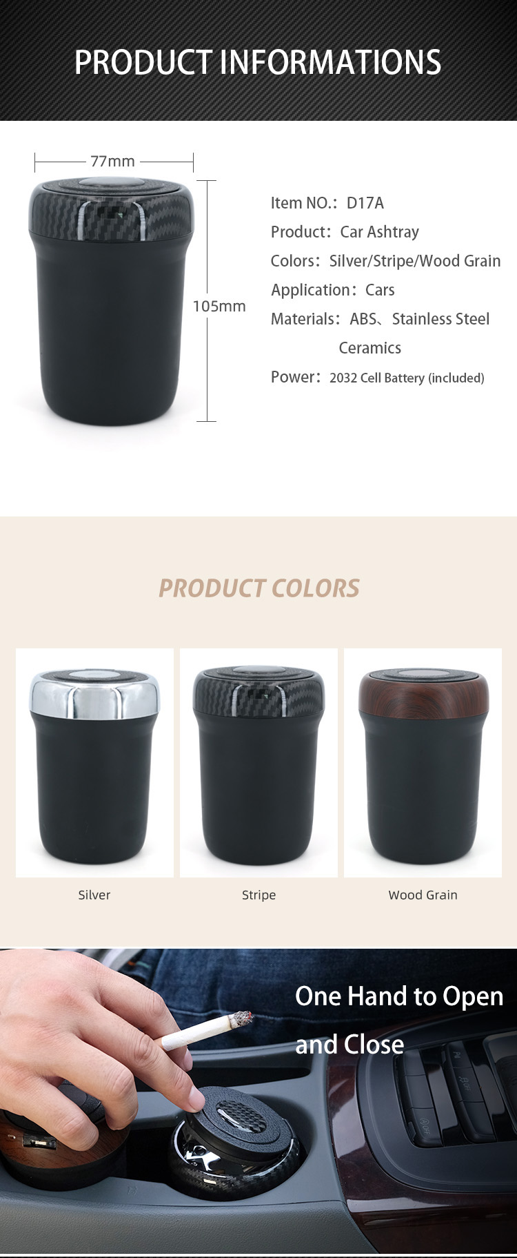 N17A Car Ashtray with LED detail (3)po4