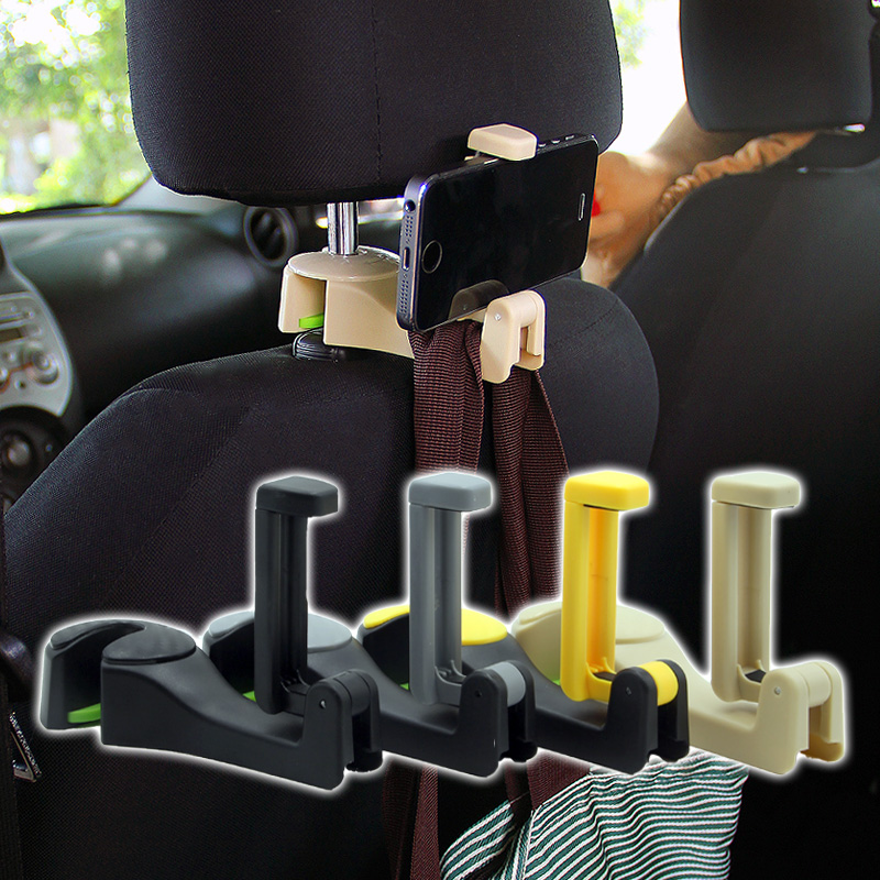 G01 Car Seat Headrest Hook Phone Holder Hanging Handbag (5).jpg